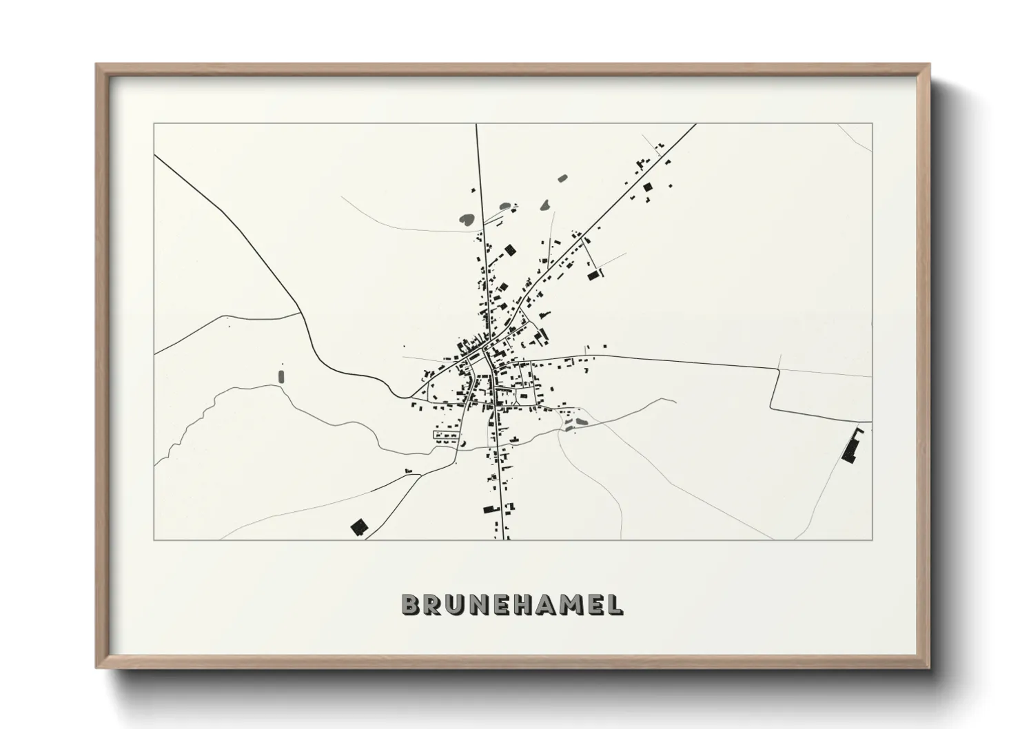 Une affiche de carte sur Brunehamel