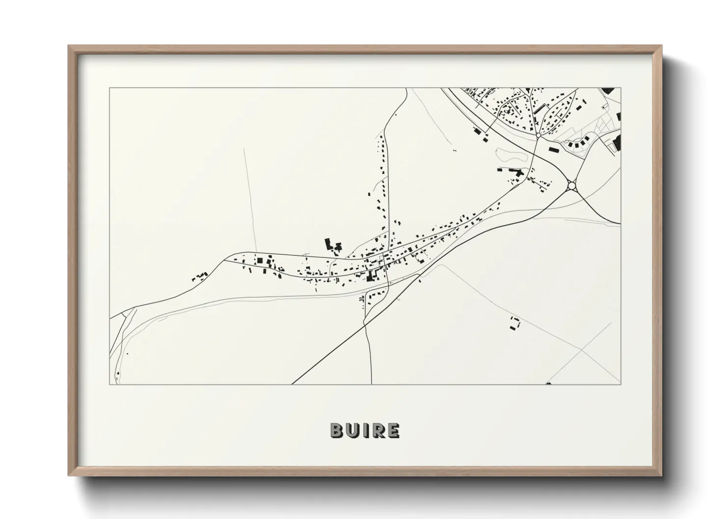 Une affiche de carte sur Buire