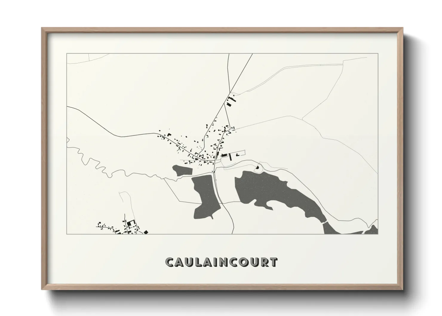 Une affiche de carte sur Caulaincourt