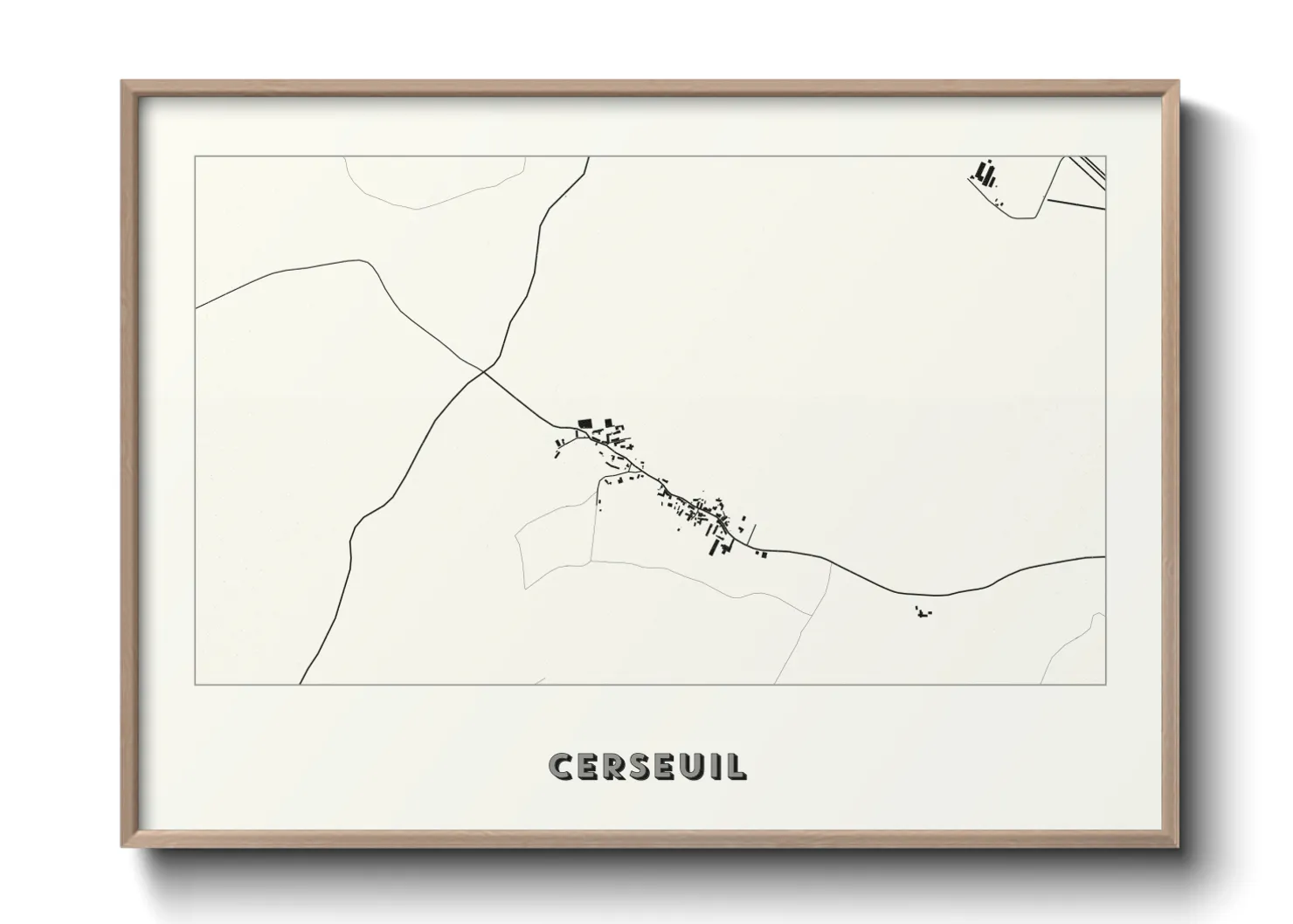 Une affiche de carte sur Cerseuil