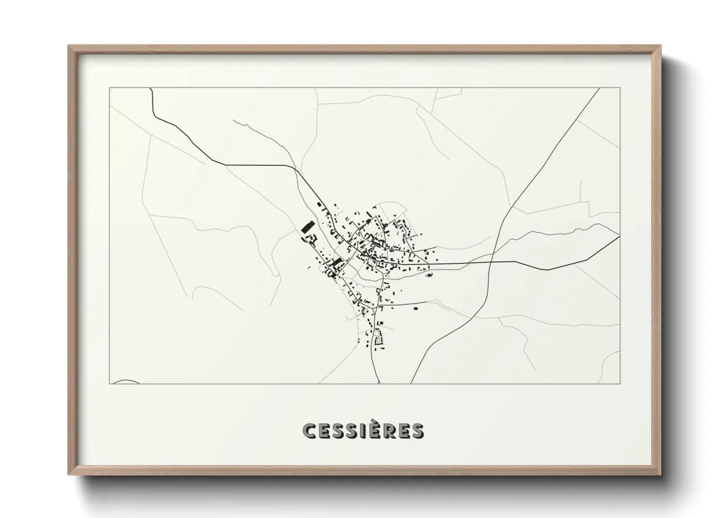 Une affiche de carte sur Cessières