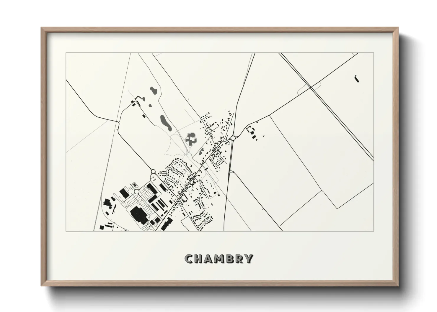 Une affiche de carte sur Chambry