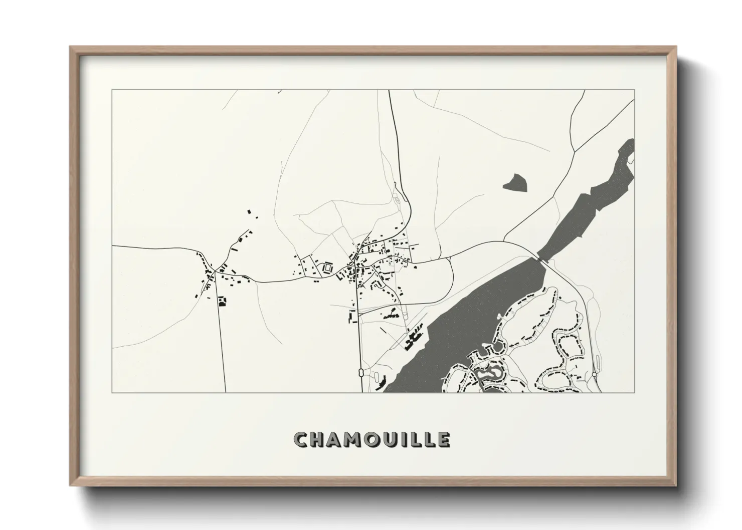 Une affiche de carte sur Chamouille