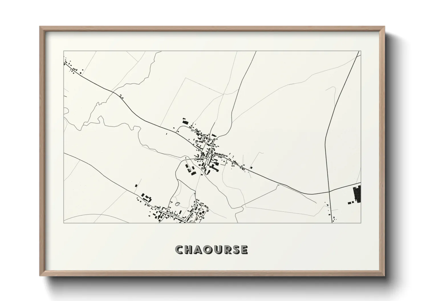 Une affiche de carte sur Chaourse