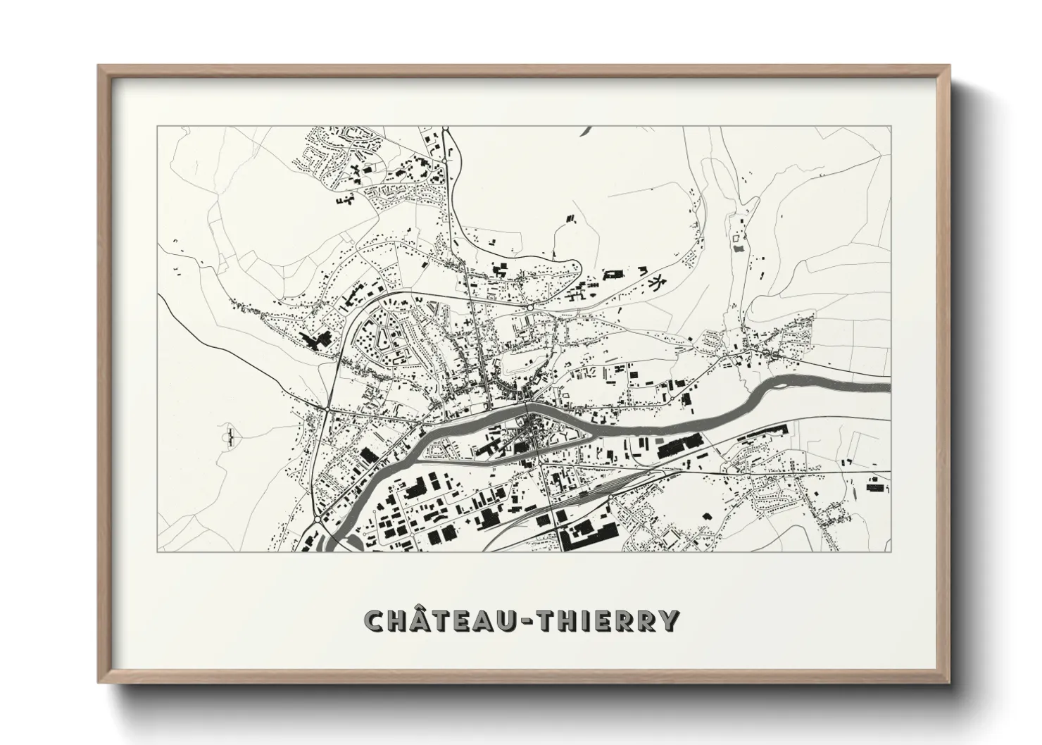 Une affiche de carte sur Château-Thierry