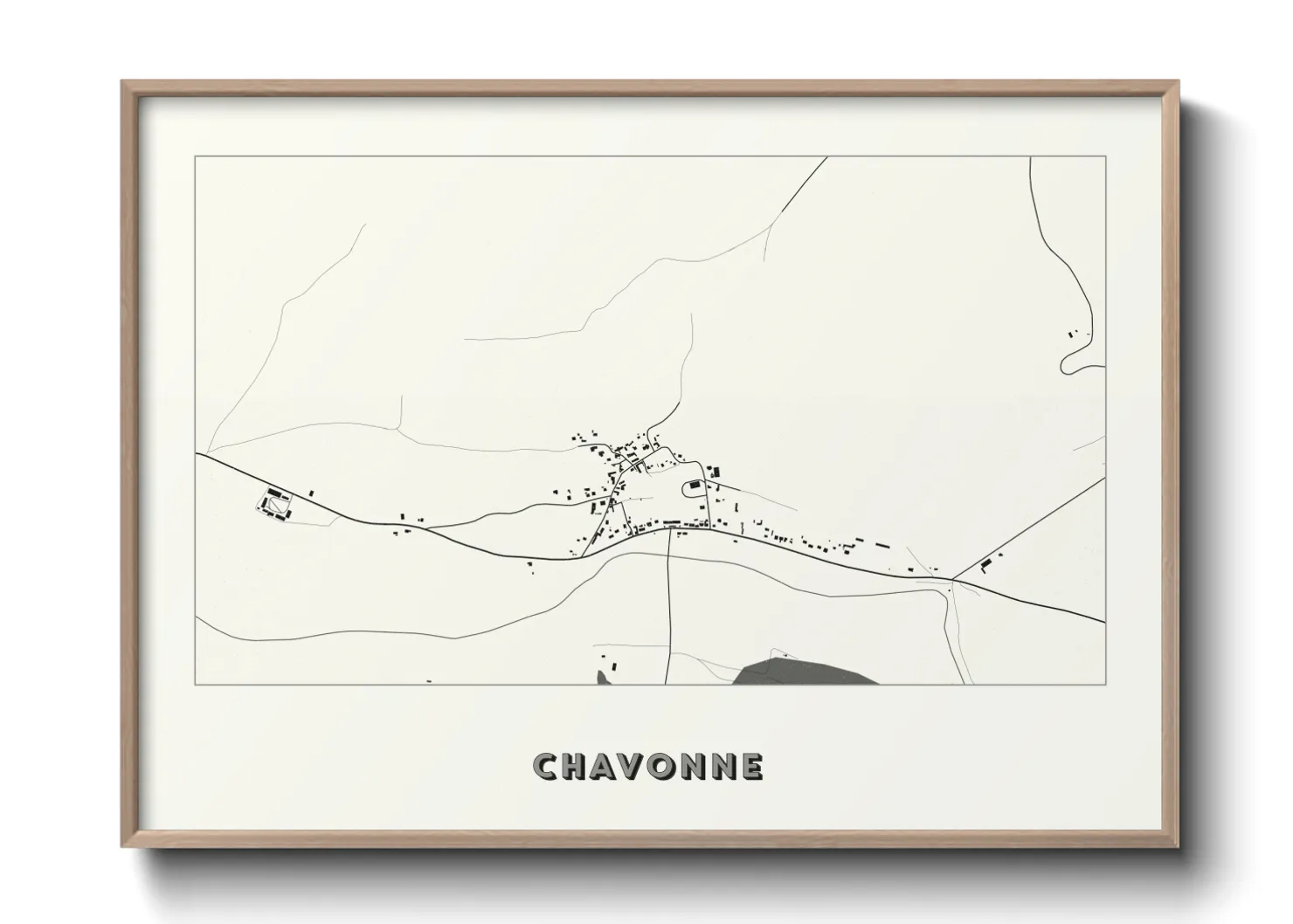 Une affiche de carte sur Chavonne