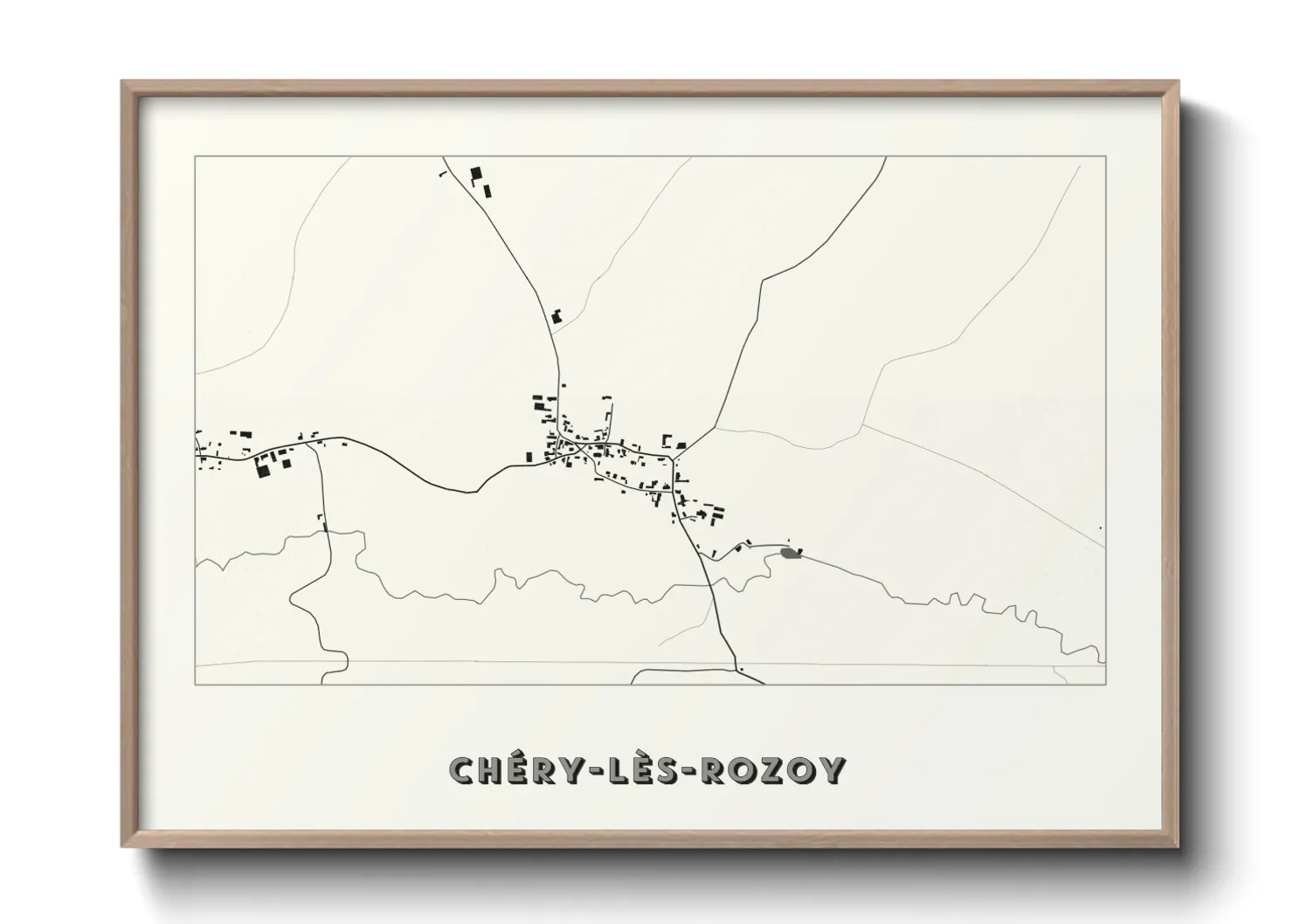 Une affiche de carte sur Chéry-lès-Rozoy