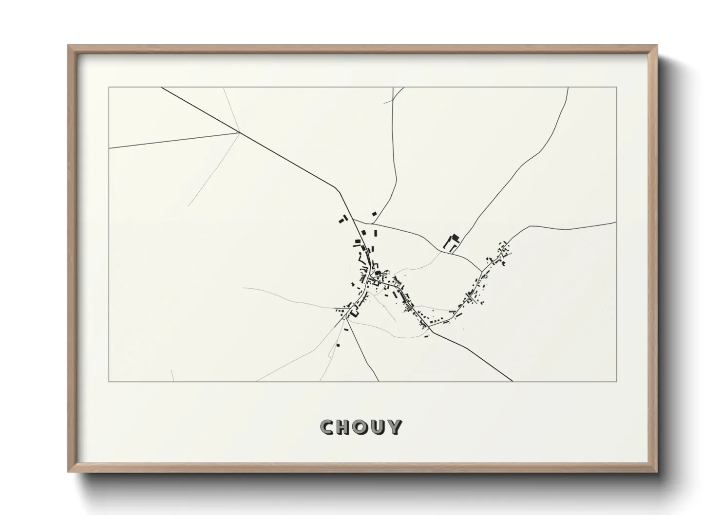 Une affiche de carte sur Chouy