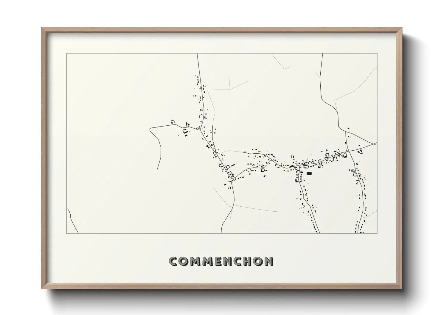 Une affiche de carte sur Commenchon