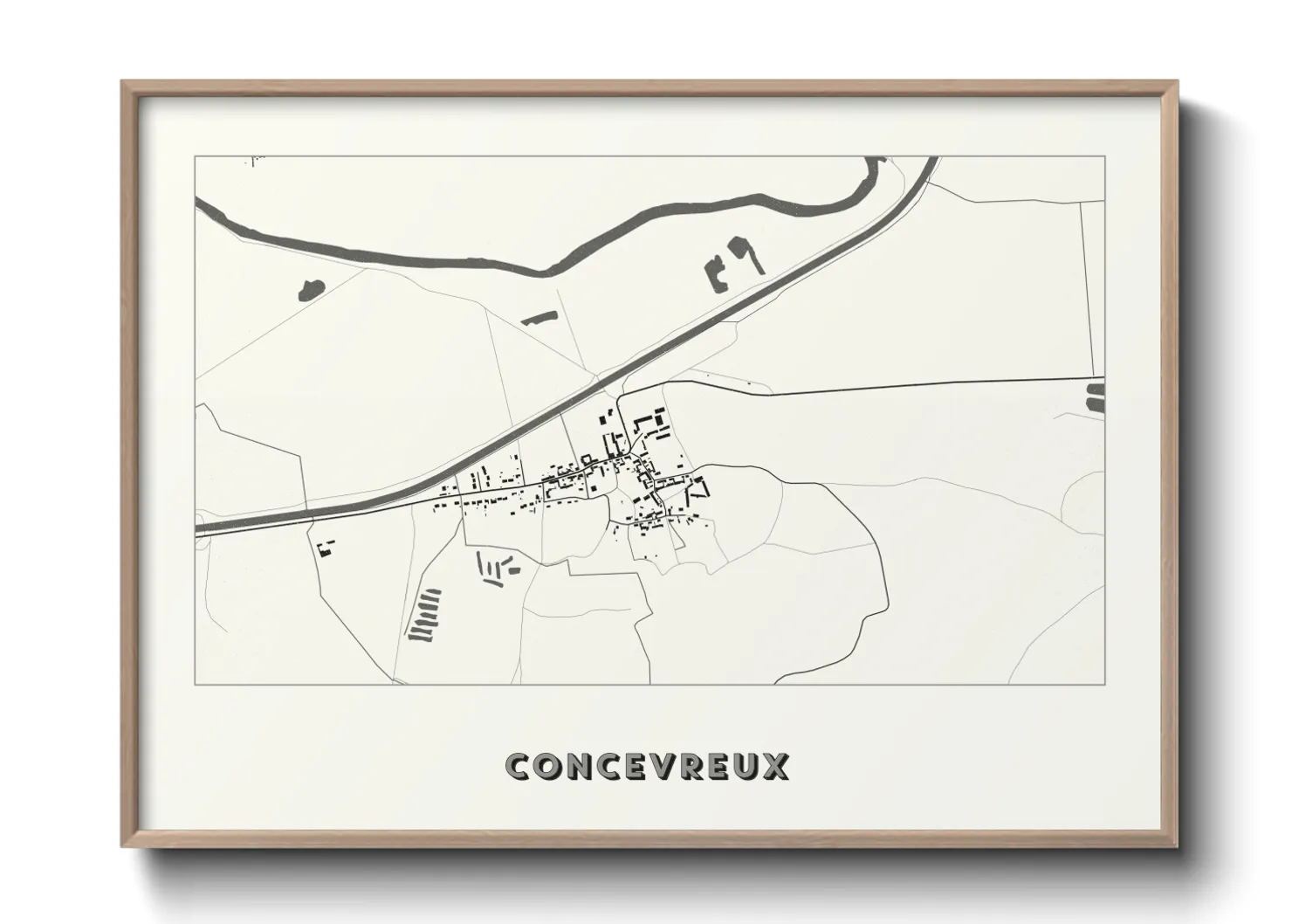 Une affiche de carte sur Concevreux