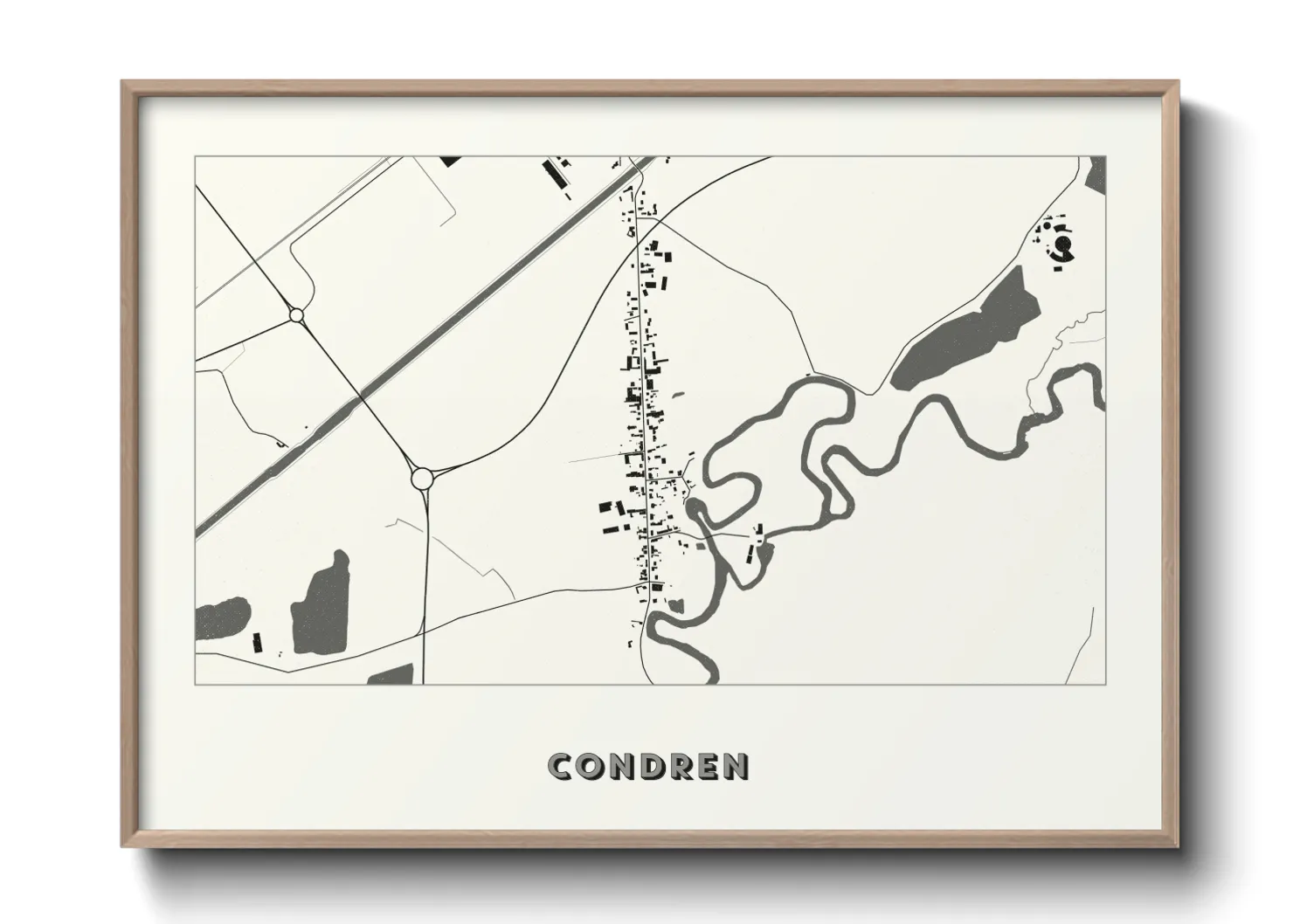 Une affiche de carte sur Condren