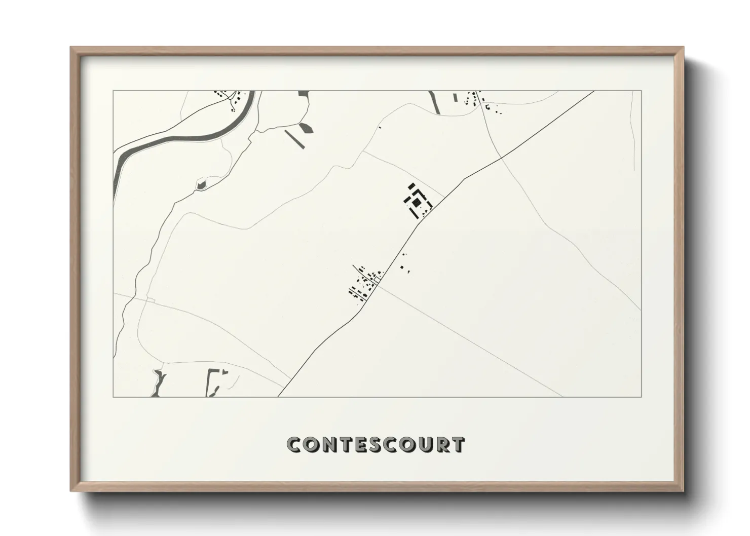 Une affiche de carte sur Contescourt
