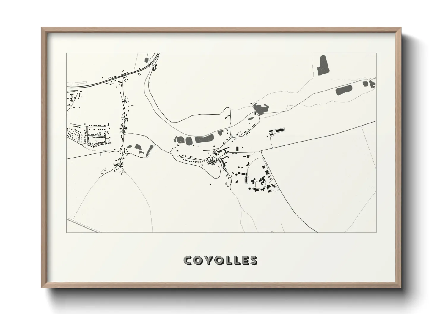 Une affiche de carte sur Coyolles