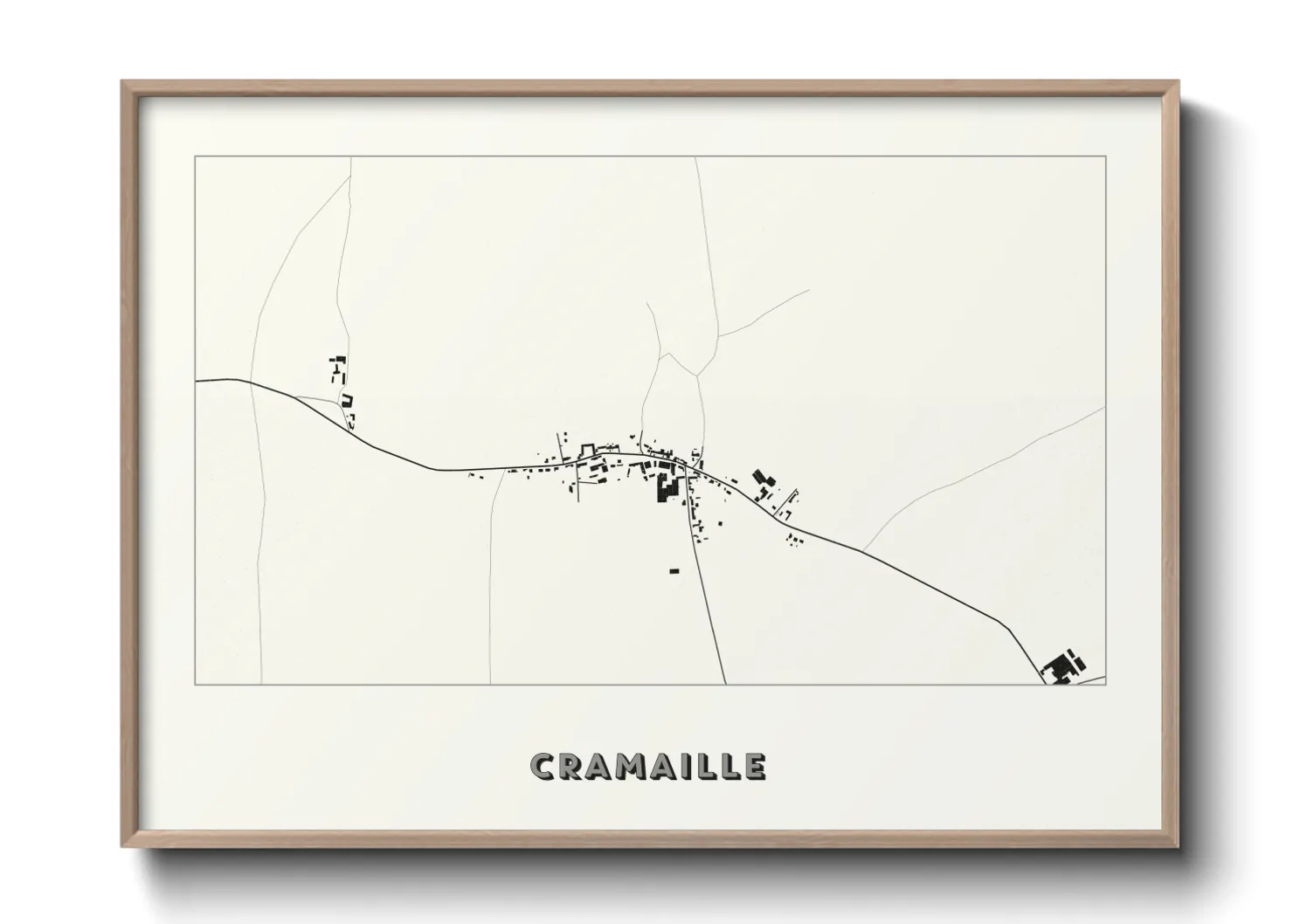 Une affiche de carte sur Cramaille