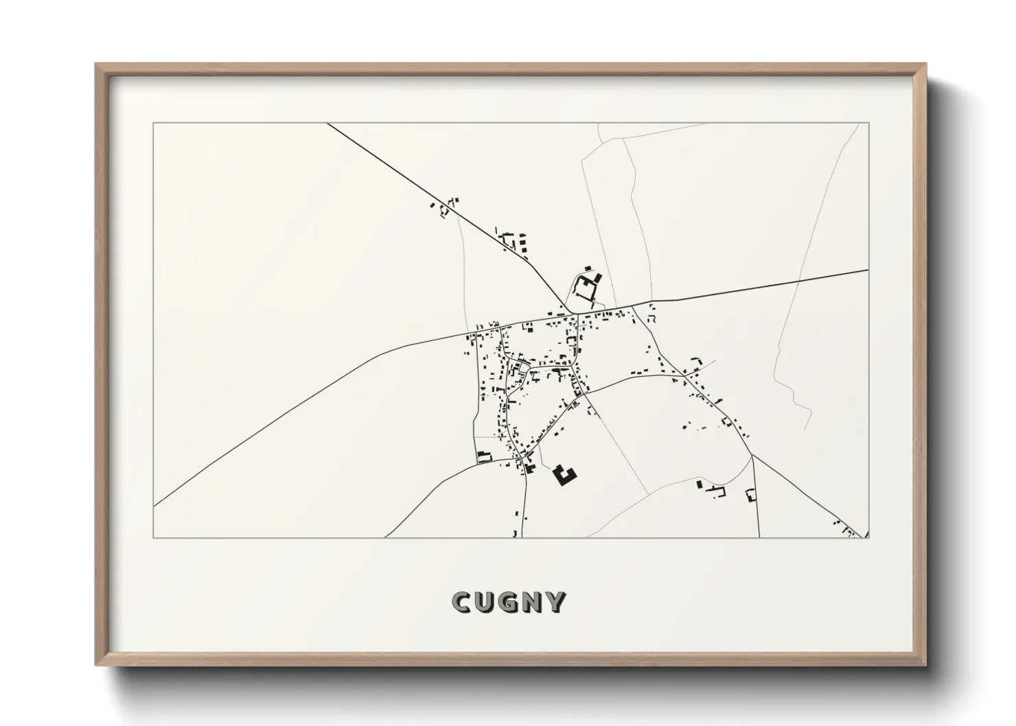 Une affiche de carte sur Cugny