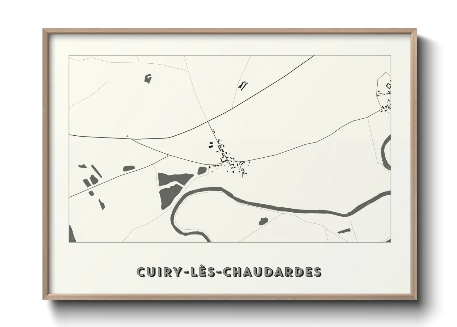 Une affiche de carte sur Cuiry-lès-Chaudardes