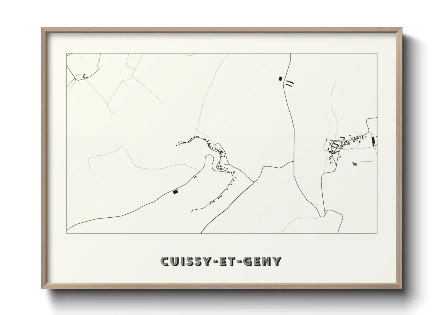 Une affiche de carte sur Cuissy-et-Geny