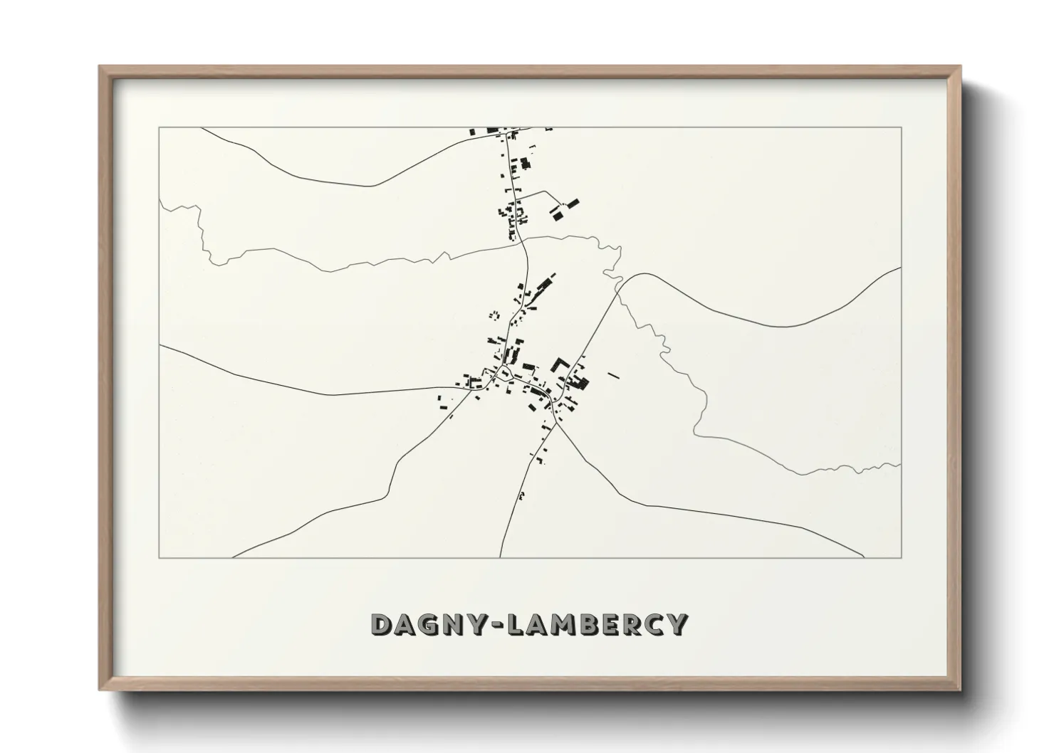 Une affiche de carte sur Dagny-Lambercy