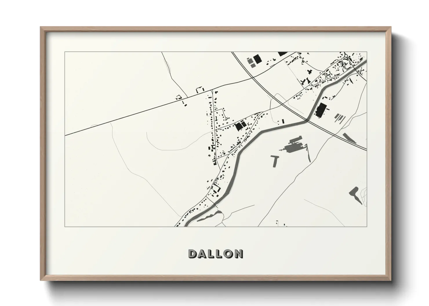 Une affiche de carte sur Dallon