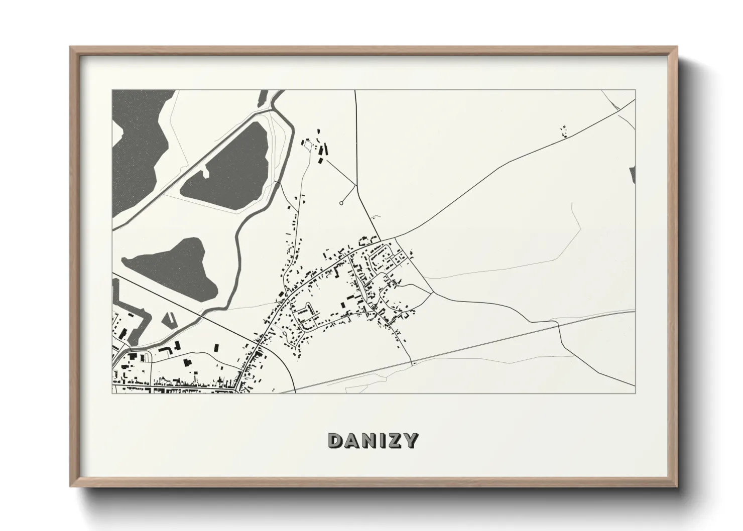 Une affiche de carte sur Danizy