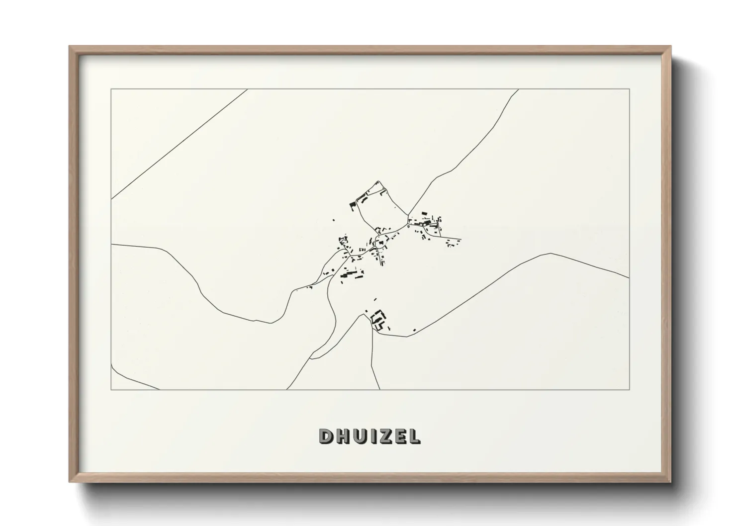 Une affiche de carte sur Dhuizel