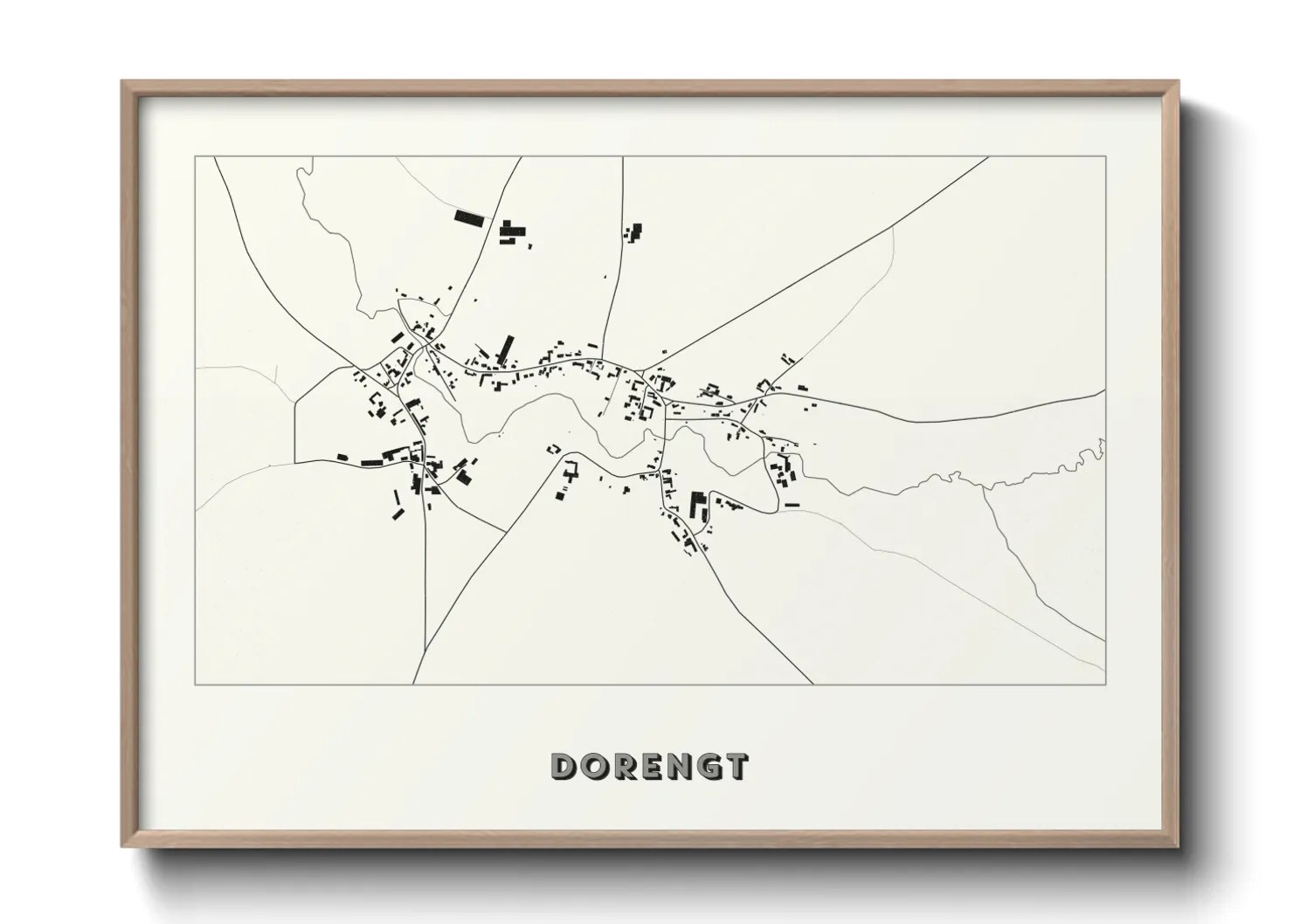 Une affiche de carte sur Dorengt