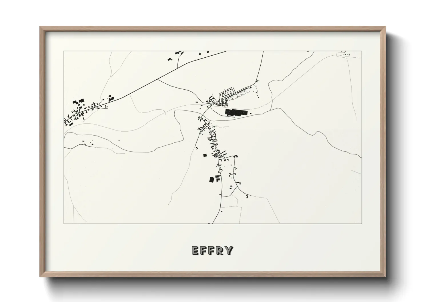 Une affiche de carte sur Effry