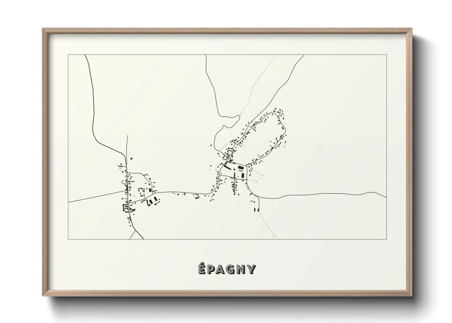 Une affiche de carte sur Épagny