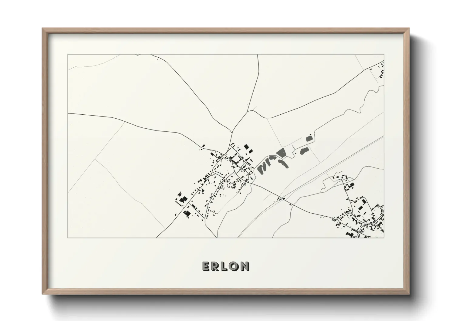 Une affiche de carte sur Erlon