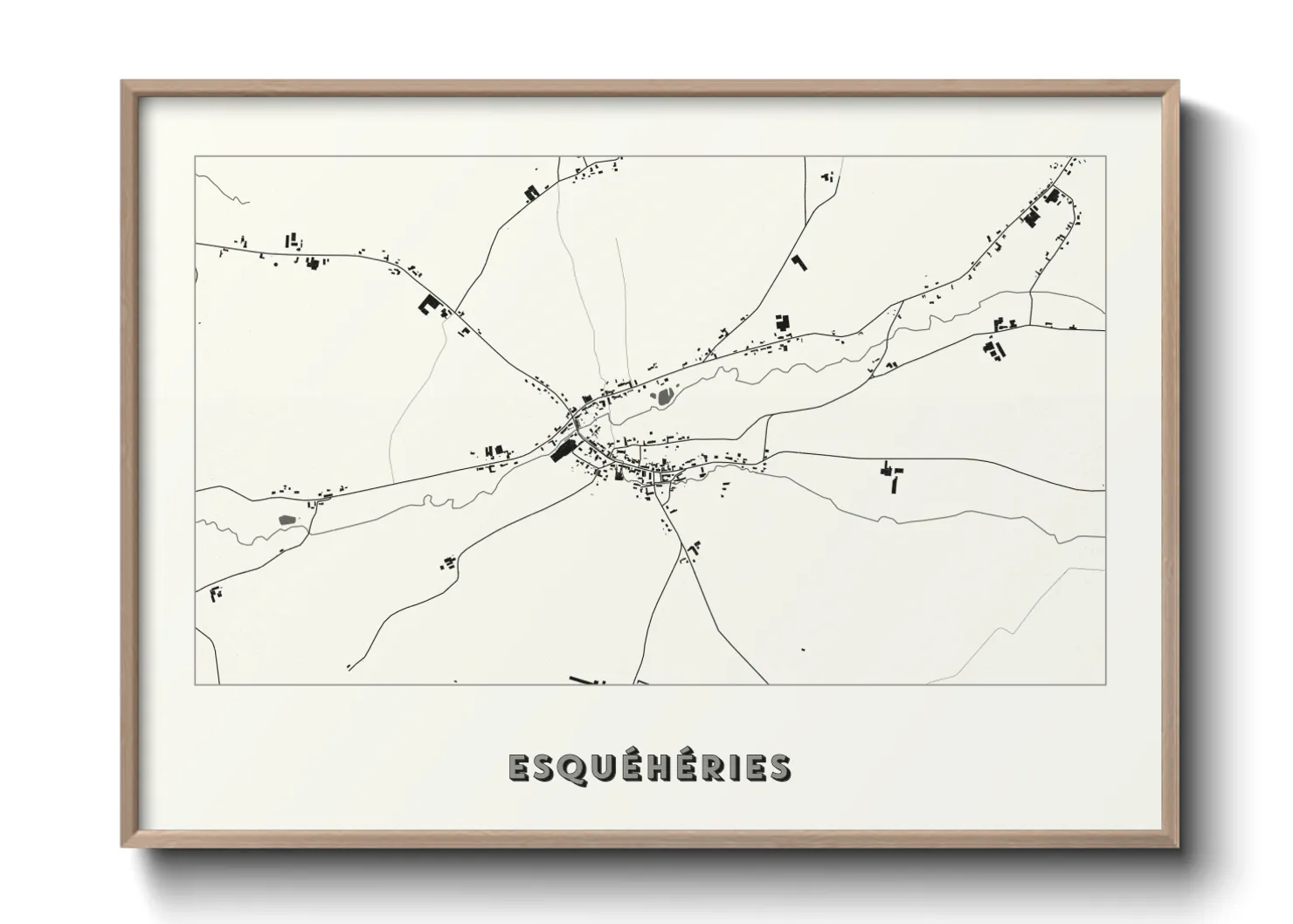 Une affiche de carte sur Esquéhéries