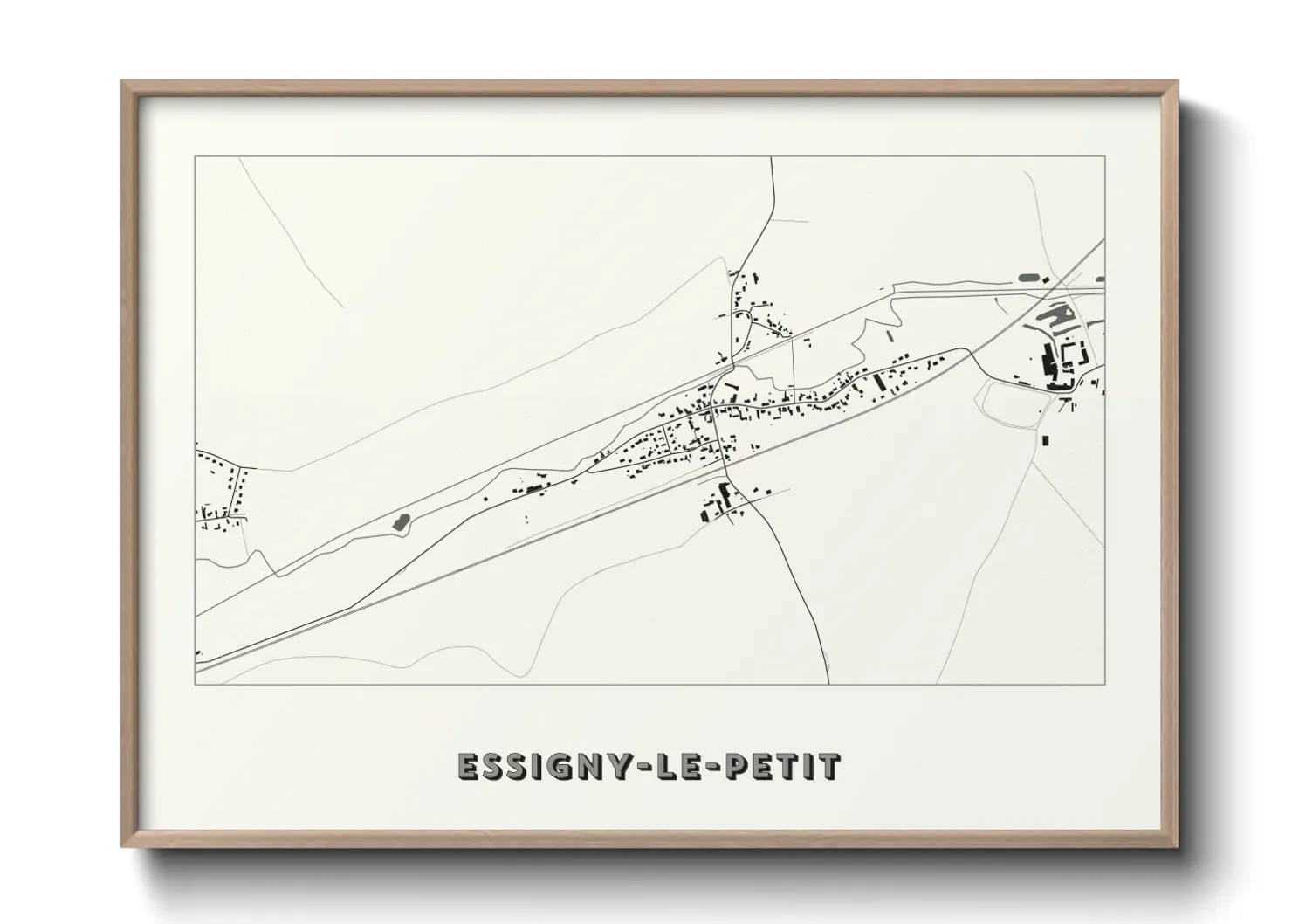 Une affiche de carte sur Essigny-le-Petit