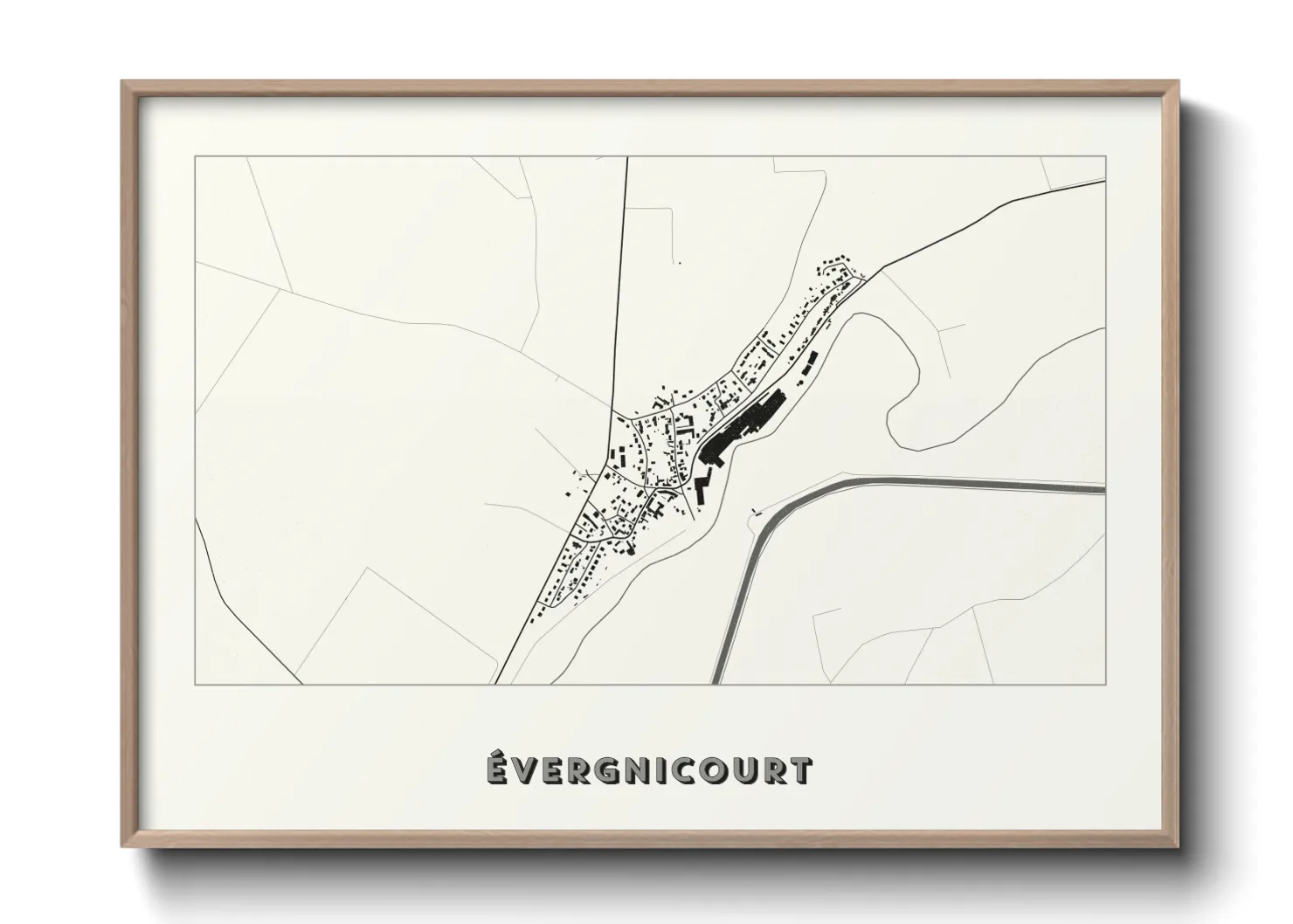Une affiche de carte sur Évergnicourt