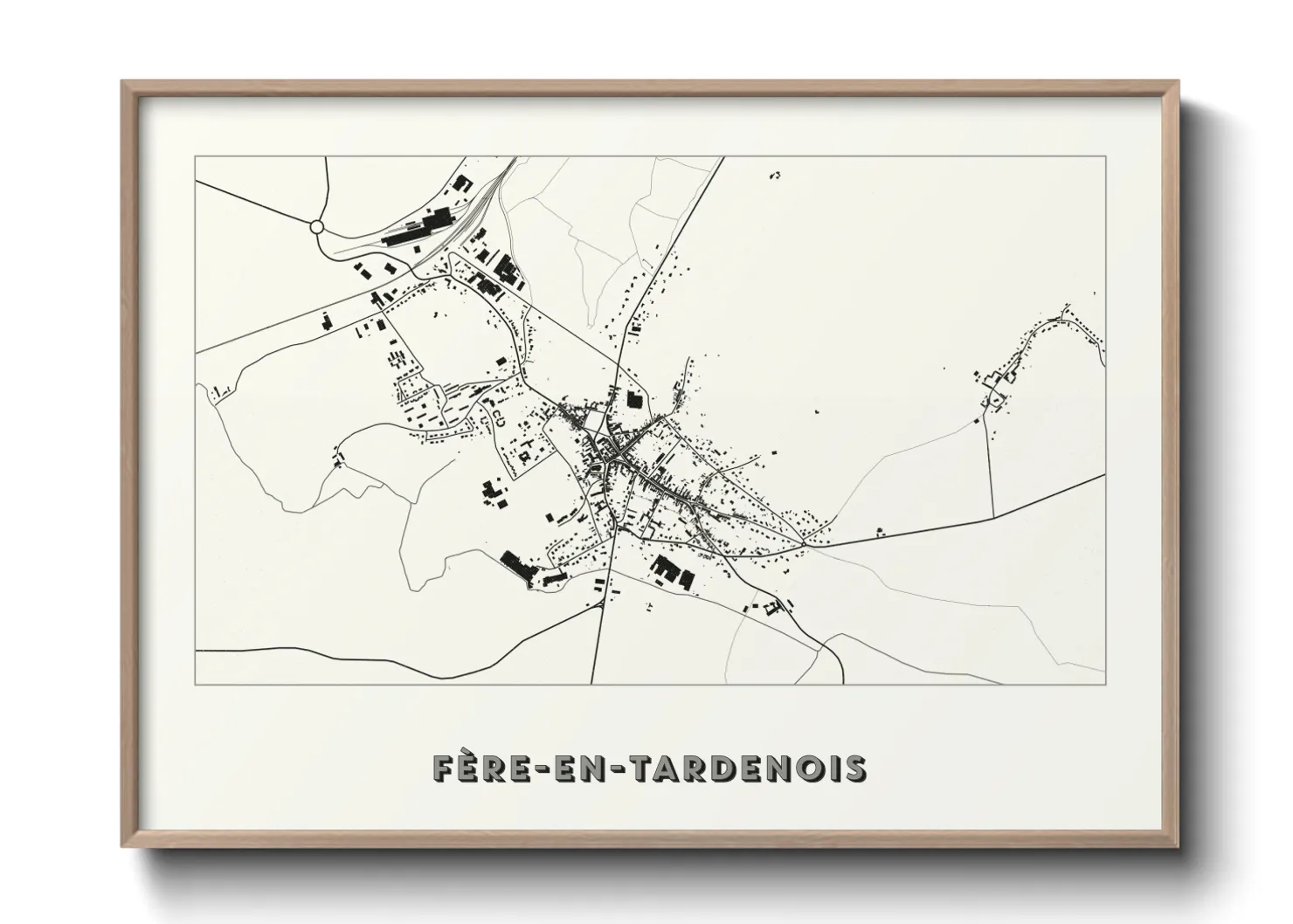 Une affiche de carte sur Fère-en-Tardenois