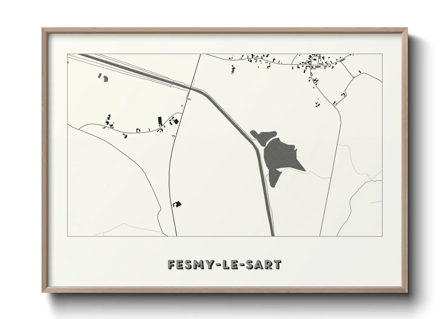 Une affiche de carte sur Fesmy-le-Sart