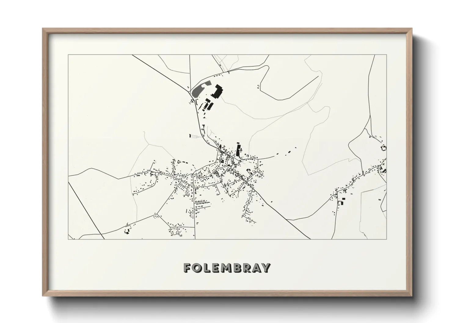 Une affiche de carte sur Folembray