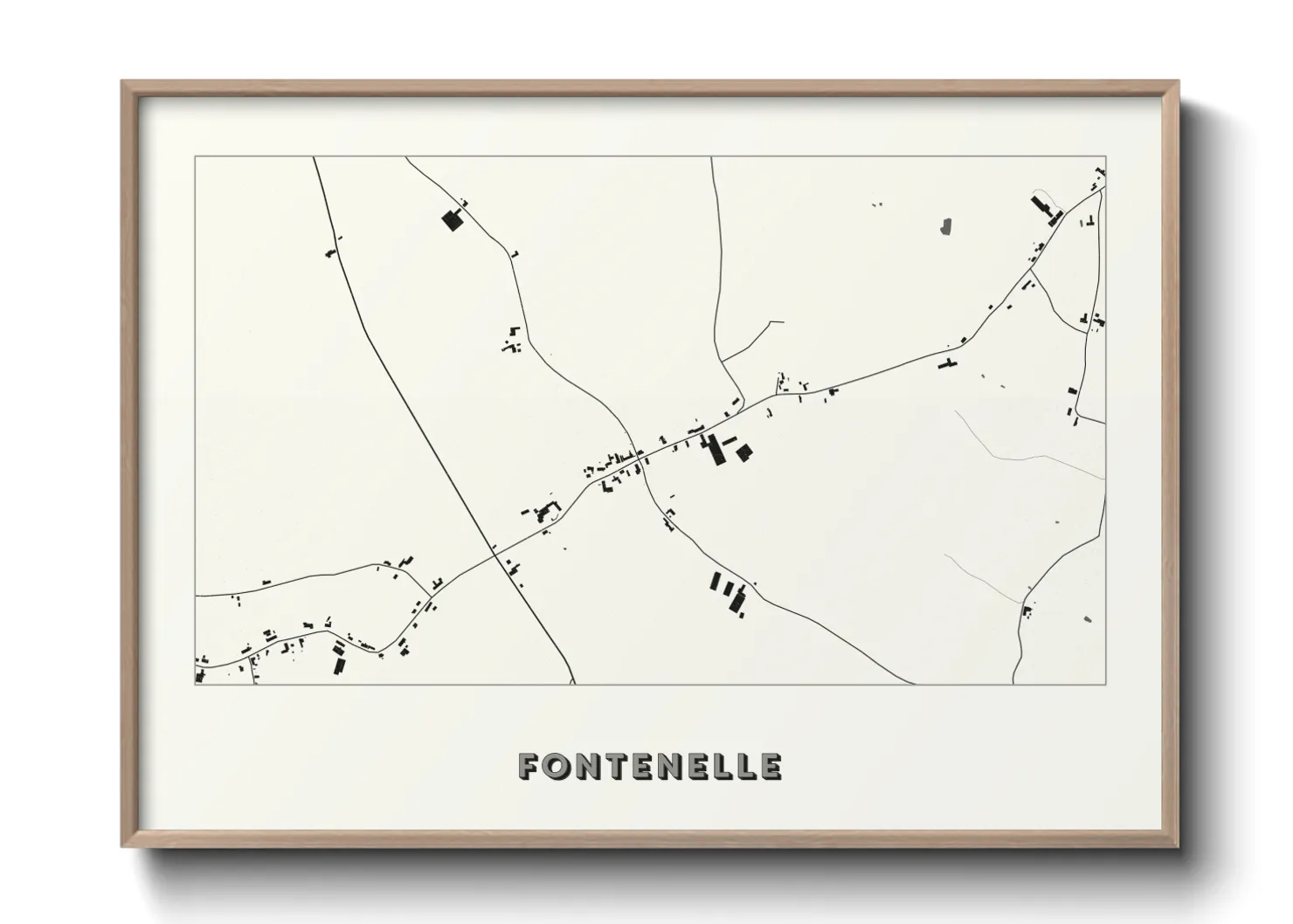 Une affiche de carte sur Fontenelle