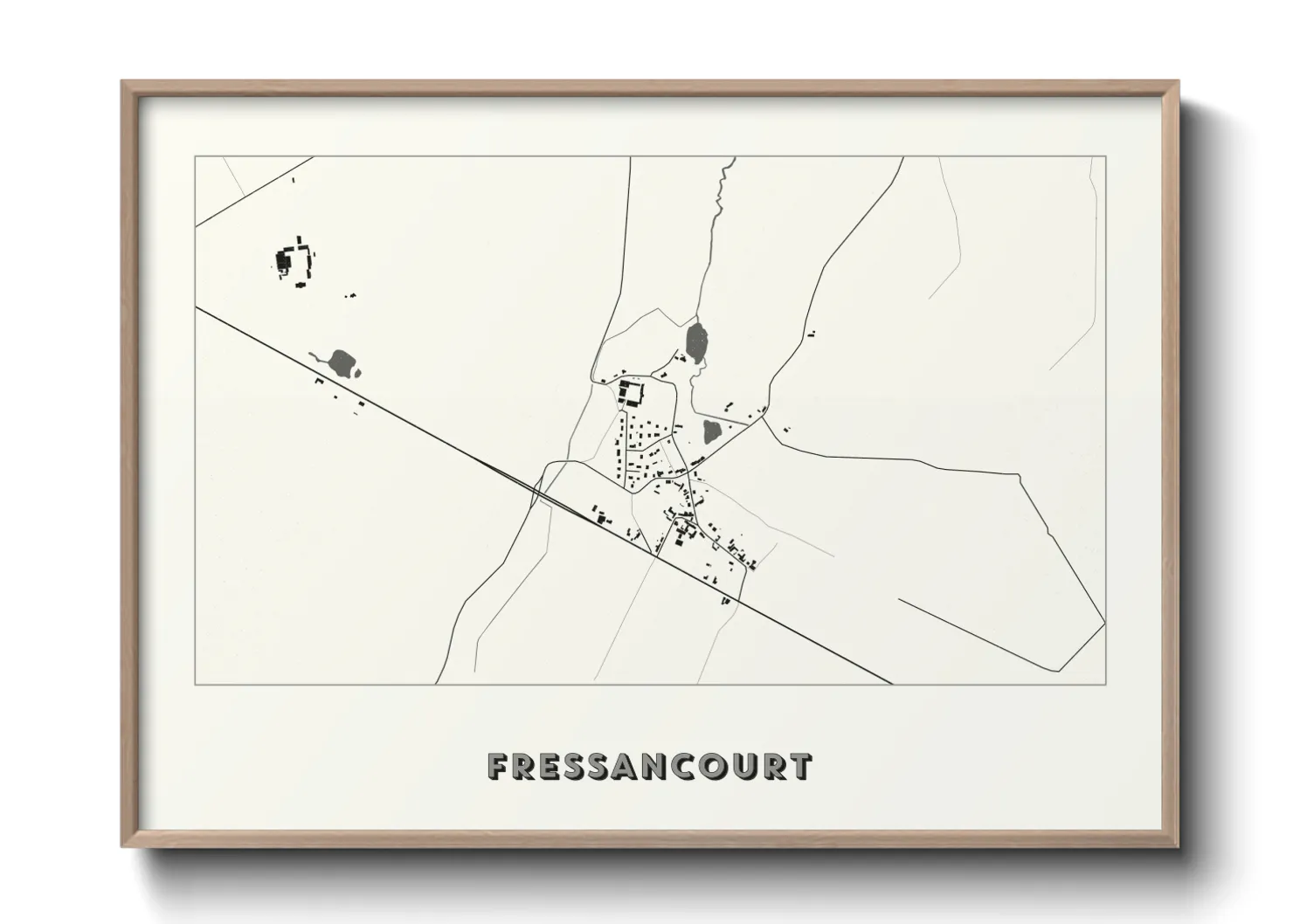 Une affiche de carte sur Fressancourt