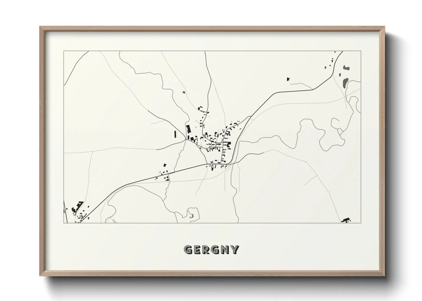 Une affiche de carte sur Gergny