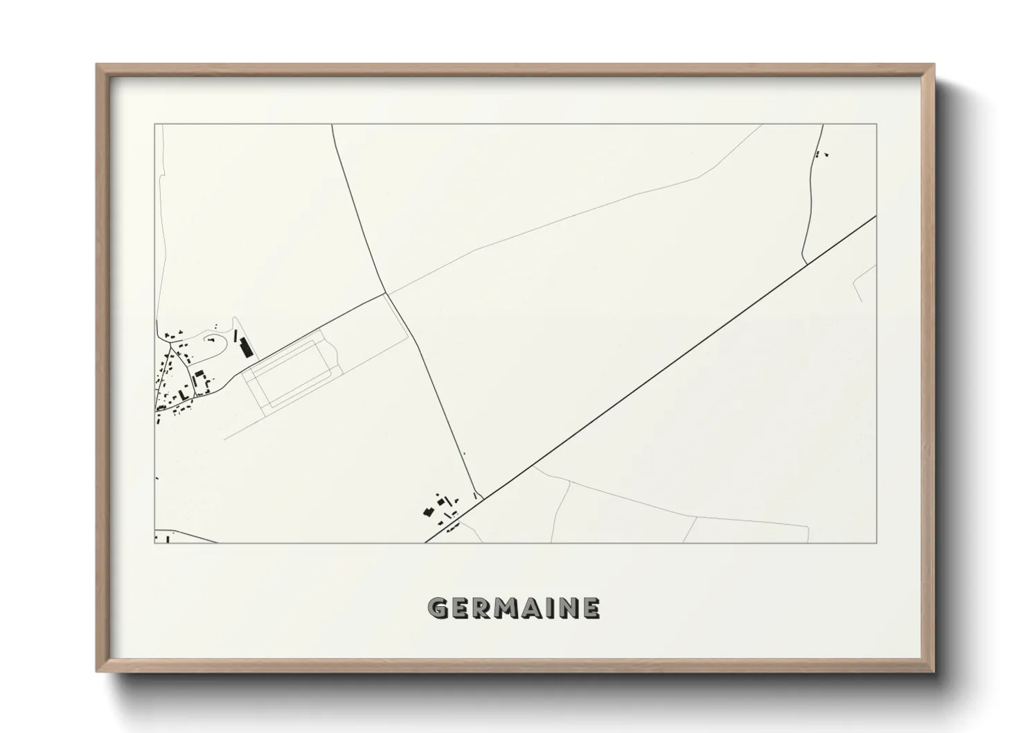 Une affiche de carte sur Germaine