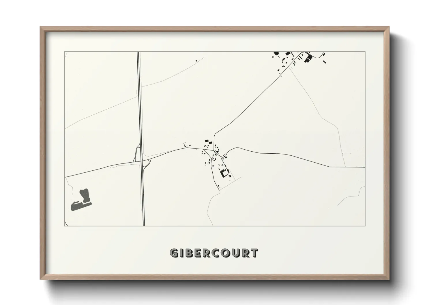 Une affiche de carte sur Gibercourt