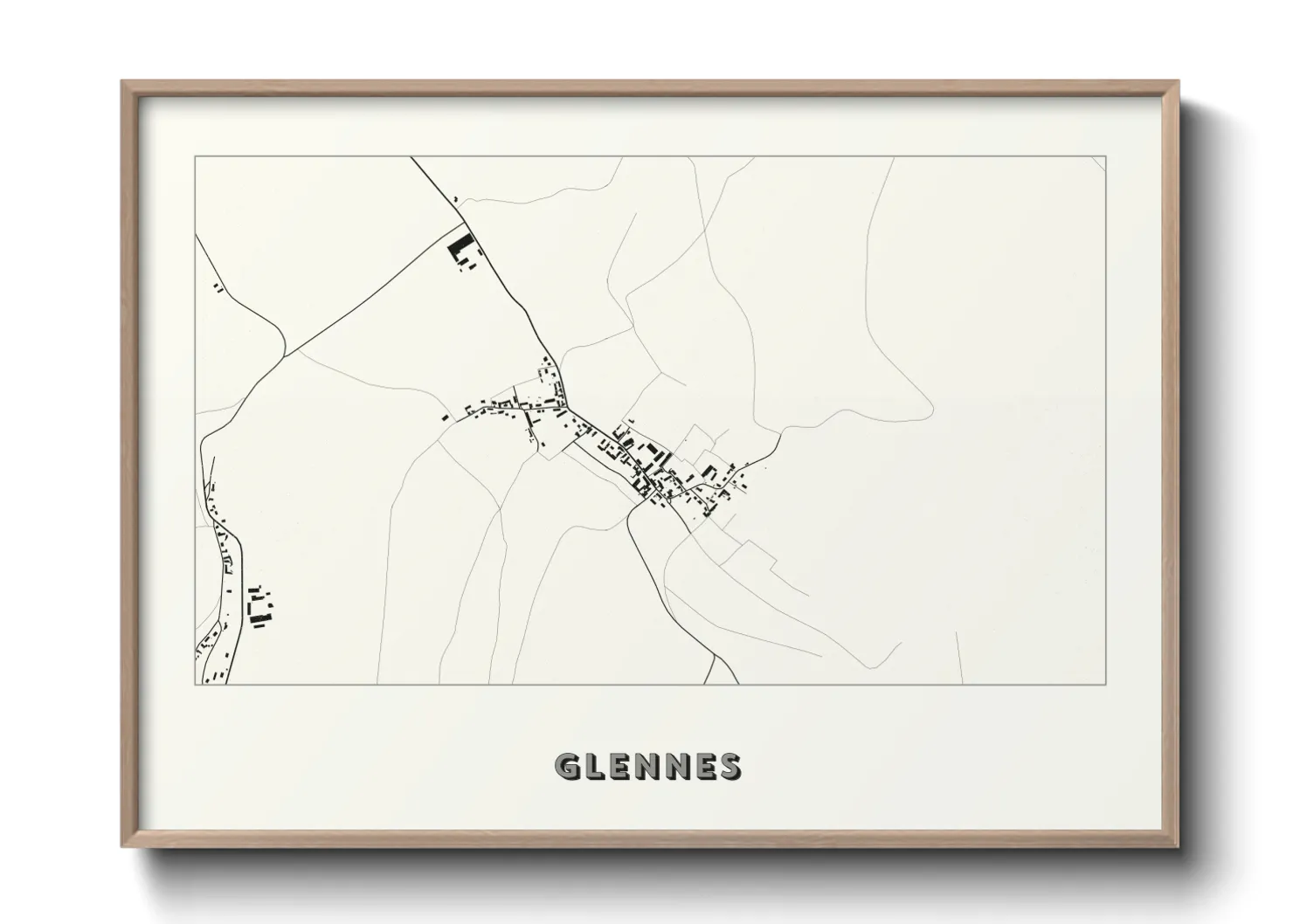 Une affiche de carte sur Glennes