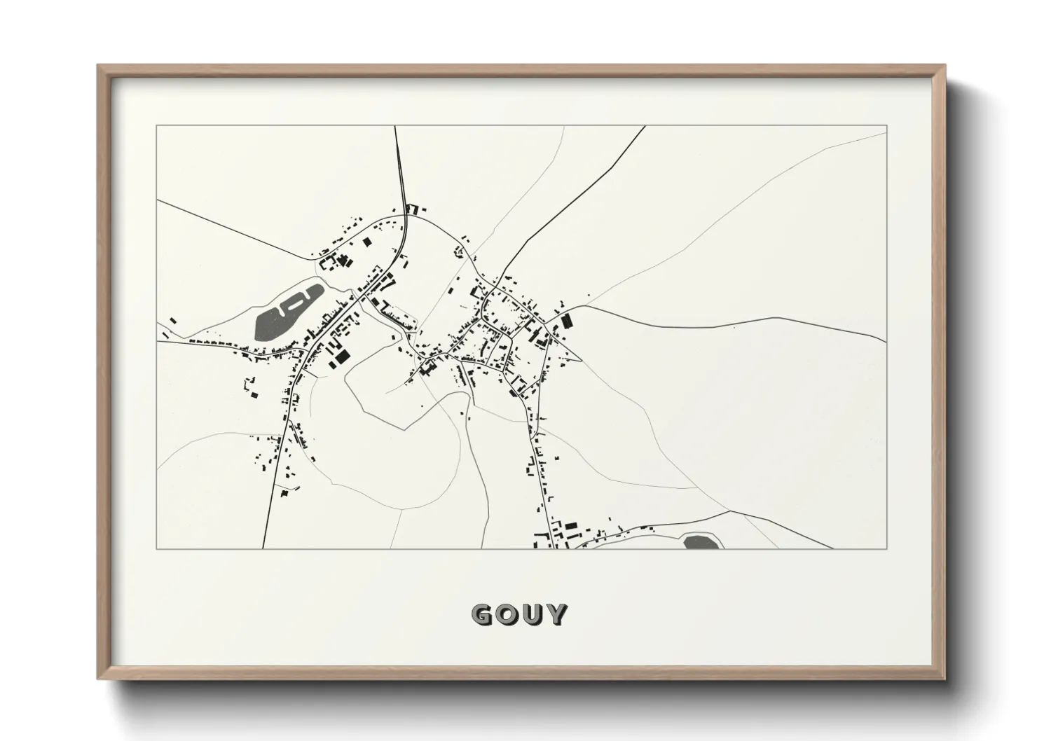 Une affiche de carte sur Gouy