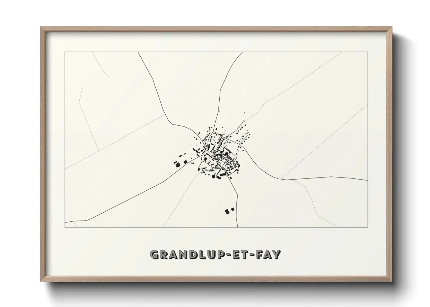 Une affiche de carte sur Grandlup-et-Fay