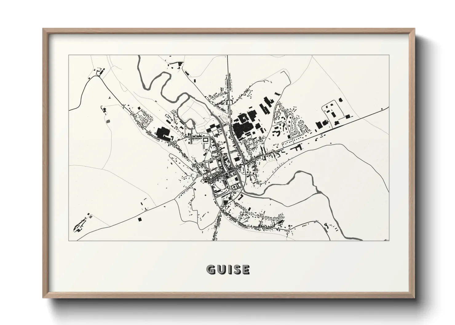 Une affiche de carte sur Guise