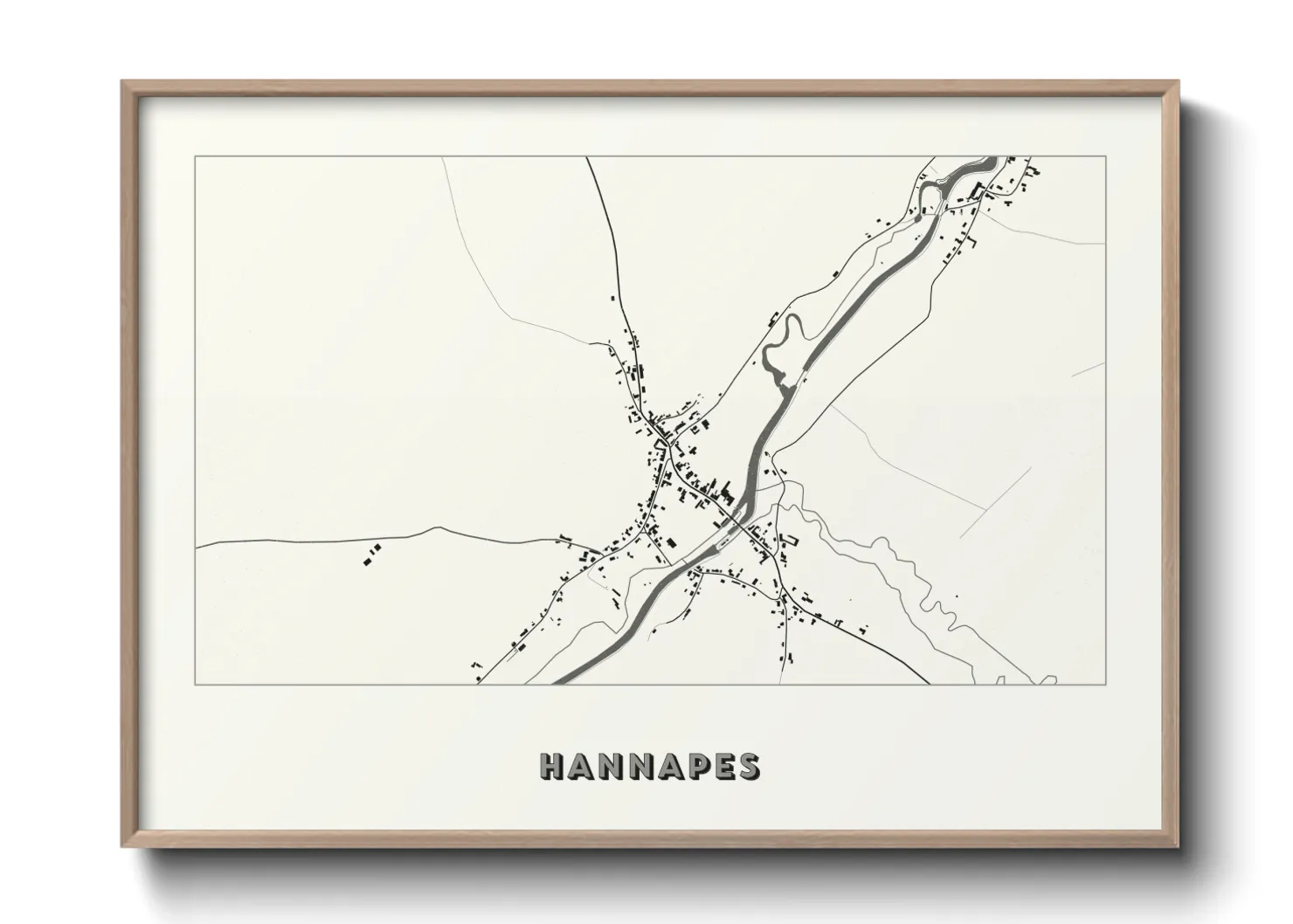 Une affiche de carte sur Hannapes