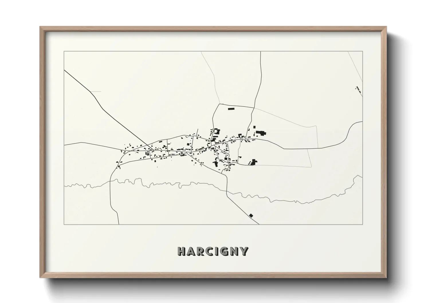 Une affiche de carte sur Harcigny