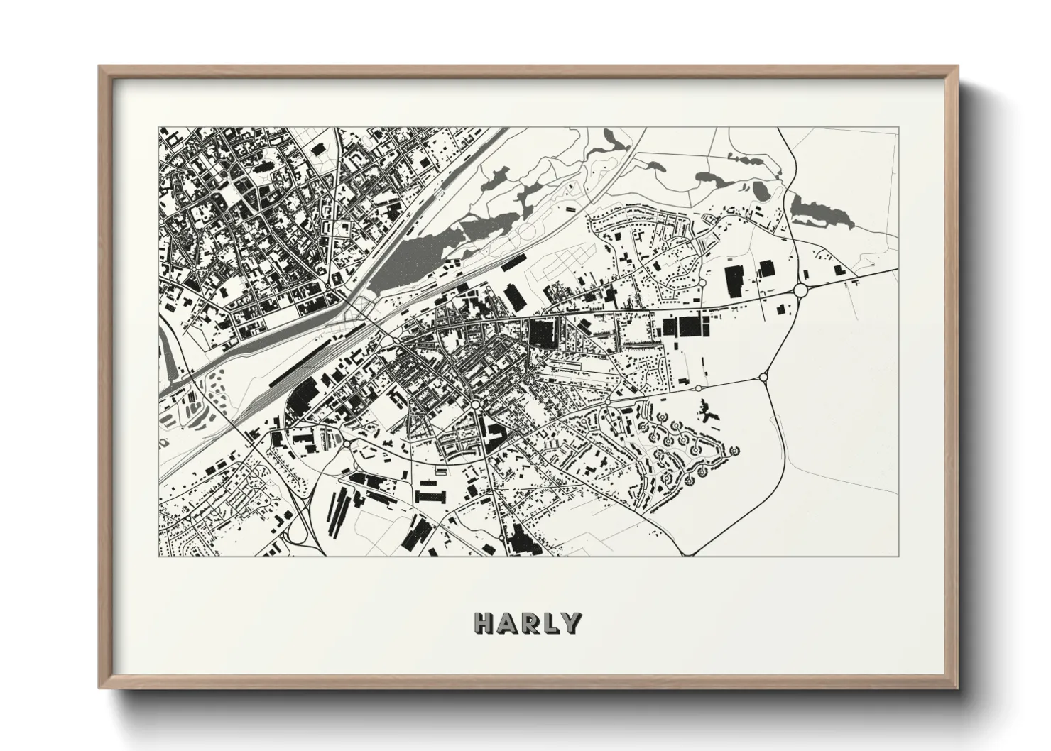 Une affiche de carte sur Harly