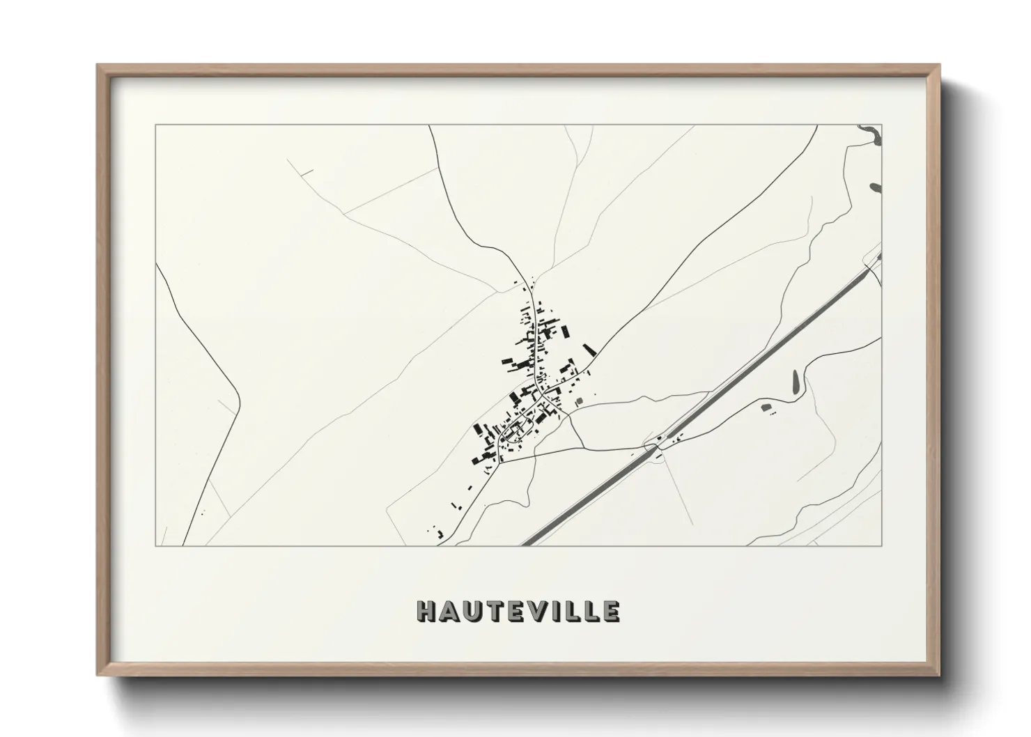 Une affiche de carte sur Hauteville