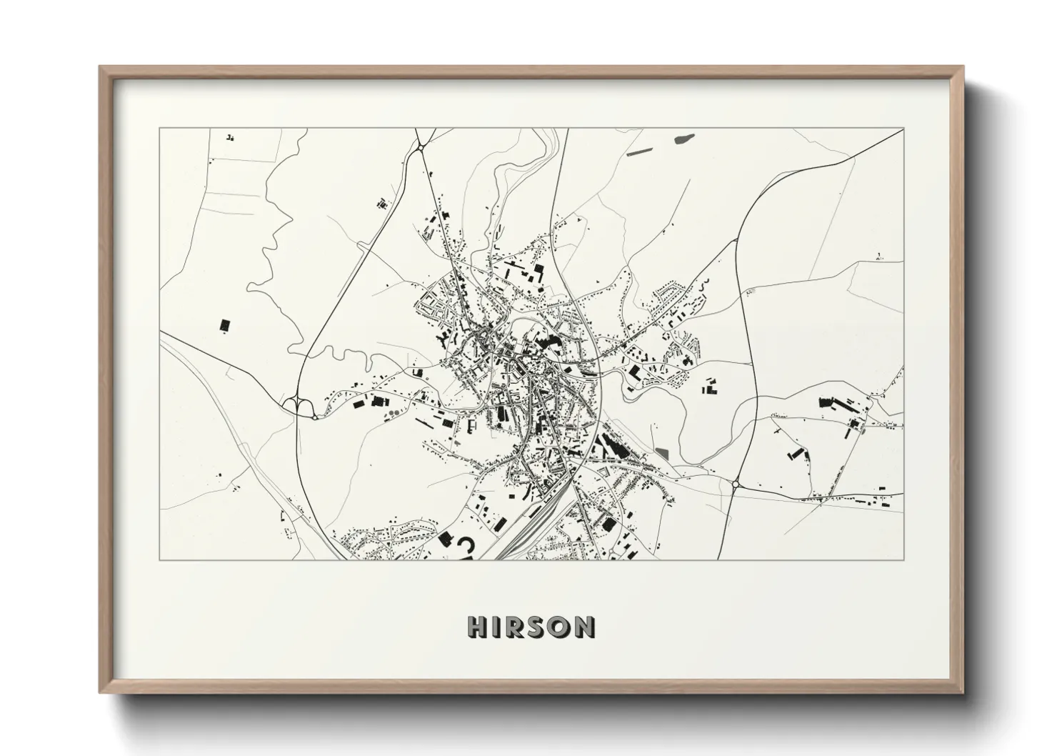 Une affiche de carte sur Hirson