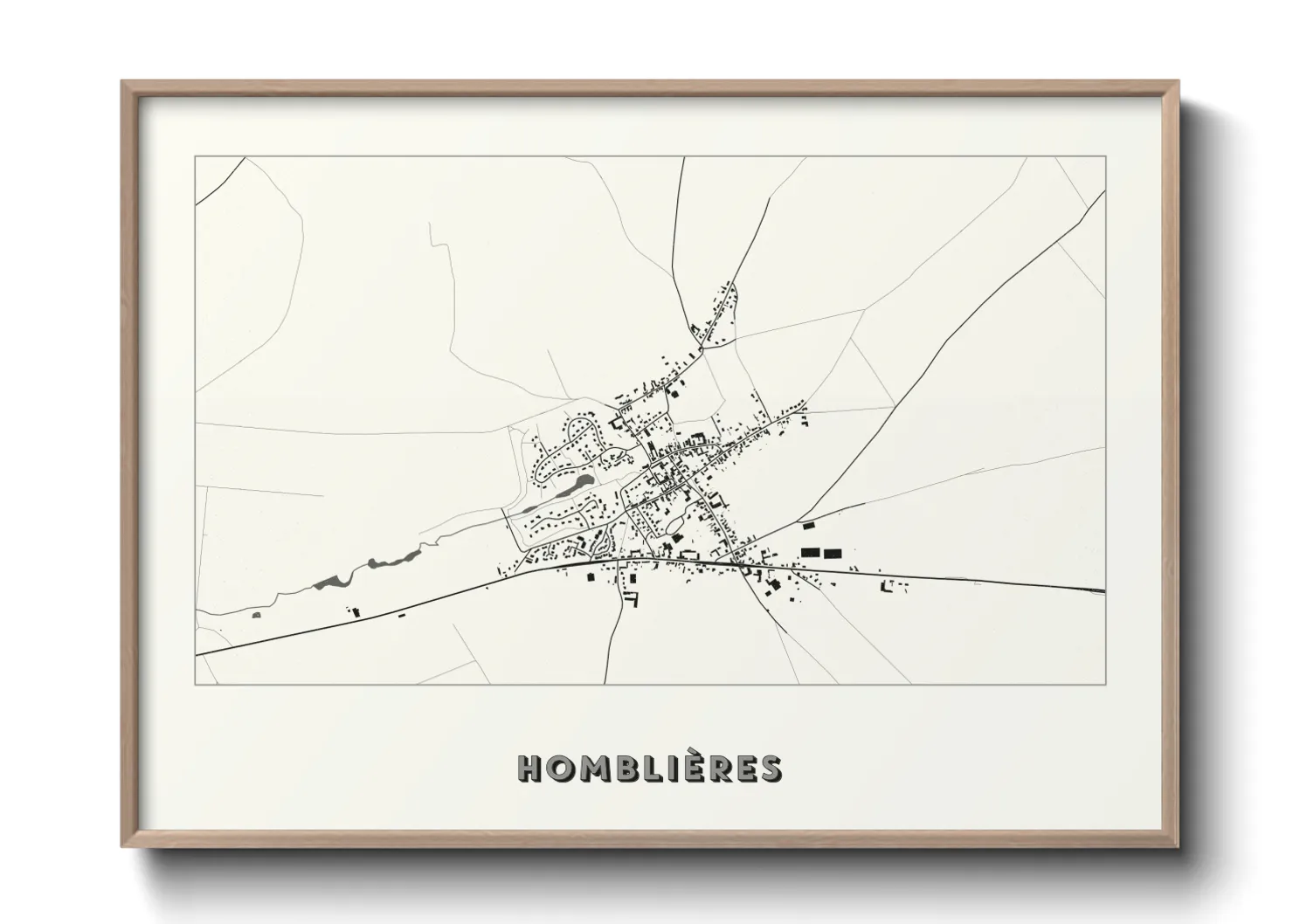 Une affiche de carte sur Homblières